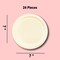 24 Count Ivory Color Round Dessert Plates for Wedding Events 7"